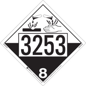 UN 3253, Hazard Class 8 - Corrosives, Tagboard - ICC Canada