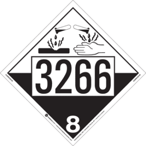UN 3266, Hazard Class 8 - Corrosives, Tagboard - ICC Canada