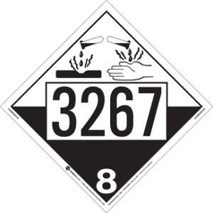 UN 3267, Hazard Class 8 - Corrosives, Tagboard - ICC Canada