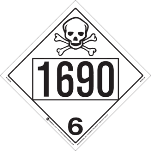 UN 1690, Hazard Class 6 - Poison, Tagboard - ICC Canada
