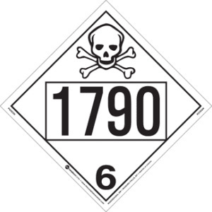 UN 1790, Hazard Class 6 - Poison, Tagboard - ICC Canada