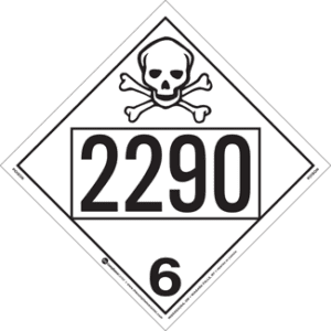 UN 2290, Hazard Class 6 - Poison, Tagboard - ICC Canada
