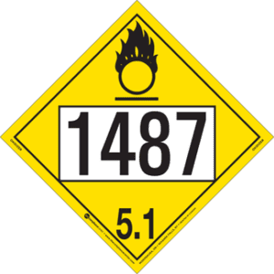 UN 1487, Hazard Class 5 - Oxidizer, Tagboard - ICC Canada