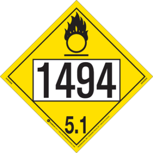 UN 1494, Hazard Class 5 - Oxidizer, Tagboard - ICC Canada