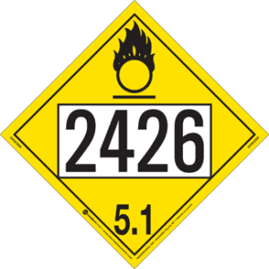 UN 2426, Hazard Class 5 - Oxidizer, Tagboard - ICC Canada