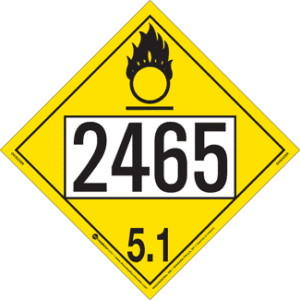UN 2465, Hazard Class 5 - Oxidizer, Tagboard - ICC Canada