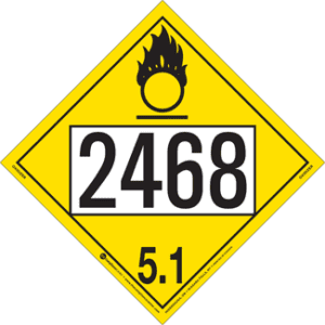 UN 2468, Hazard Class 5 - Oxidizer, Tagboard - ICC Canada