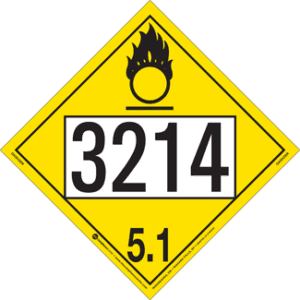 UN 3214, Hazard Class 5 - Oxidizer, Tagboard - ICC Canada