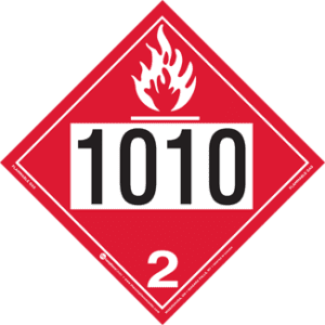 UN 1010, Hazard Class 2 - Flammable Gas, Tagboard - ICC Canada