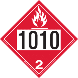 UN 1010, Hazard Class 2 - Flammable Gas, Tagboard - ICC Canada