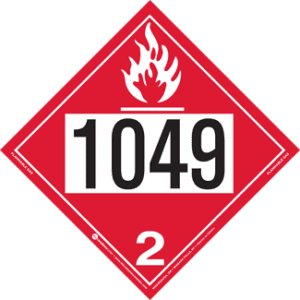 UN 1049, Hazard Class 2 - Flammable Gas, Tagboard - ICC Canada