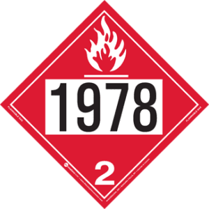 UN 1978, Hazard Class 2 - Flammable Gas, Tagboard - ICC Canada