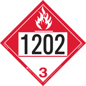 UN 1202, Hazard Class 3 - Cumbustible Liquid, Tagboard - ICC Canada