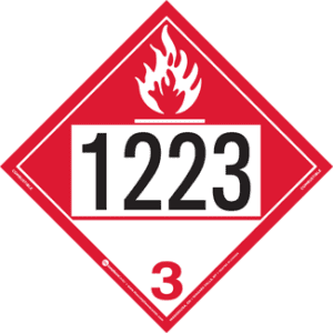 UN 1223, Hazard Class 3 - Cumbustible Liquid, Tagboard - ICC Canada