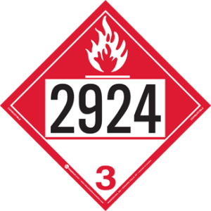 UN 2924, Hazard Class 3 - Cumbustible Liquid, Tagboard - ICC Canada