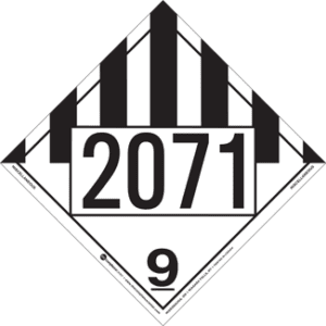 UN 2071, Hazard Class 9 - Miscellaneous Dangerous Goods, Tagboard - ICC Canada