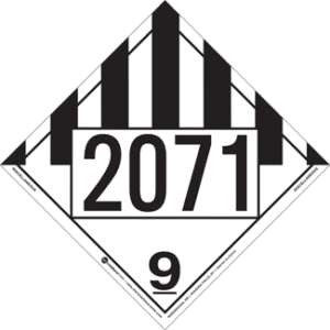 UN 2071, Hazard Class 9 - Miscellaneous Dangerous Goods, Tagboard - ICC Canada