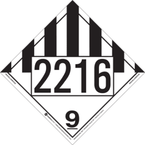 UN 2216, Hazard Class 9 - Miscellaneous Dangerous Goods, Tagboard - ICC Canada