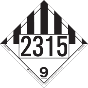 UN 2315, Hazard Class 9 - Miscellaneous Dangerous Goods, Tagboard - ICC Canada