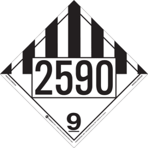 UN 2590, Hazard Class 9 - Miscellaneous Dangerous Goods, Tagboard - ICC Canada