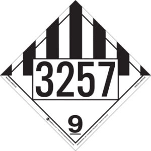 UN 3257, Hazard Class 9 - Miscellaneous Dangerous Goods, Tagboard - ICC Canada