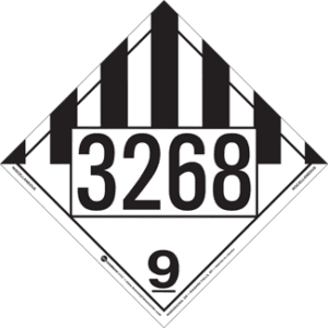 UN 3268, Hazard Class 9 - Miscellaneous Dangerous Goods, Tagboard - ICC Canada