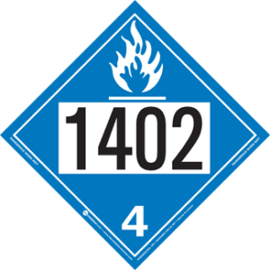 UN 1402, Hazard Class 4 - Water Reactive Substances, Tagboard - ICC Canada