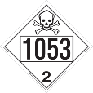 UN 1053, Hazard Class 2 - Toxic Gas, Tagboard - ICC Canada