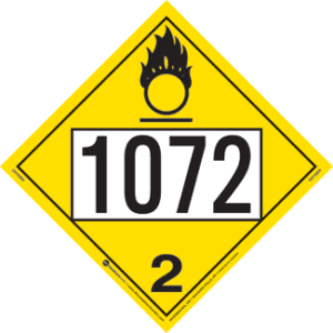 UN 1072, Hazard Class 2 - Oxygen, Tagboard - ICC Canada