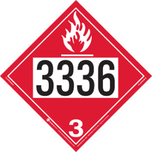 UN 3336, Hazard Class 3 - Flammable Liquid, Rigid Vinyl, 2-Sided - ICC Canada