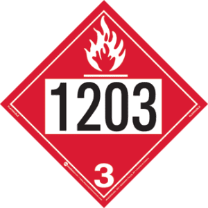 UN 1203 & UN 1863, Hazard Class 3 - Flammable Liquid, Rigid Vinyl, 2-Sided - ICC Canada