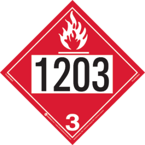 UN 1202 & UN 1203, Hazard Class 3 - Flammable Liquid, Rigid Vinyl, 2-Sided - ICC Canada