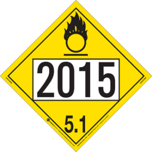 UN 2014 & UN 2015, Hazard Class 5 - Oxidizer, Rigid Vinyl, 2-Sided - ICC Canada