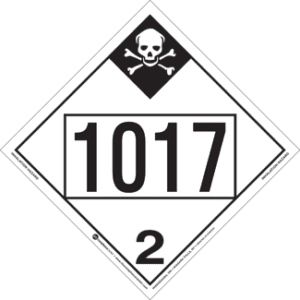UN 1017, Hazard Class 2 - Inhalation Hazard, Rigid Vinyl, 2-Sided - ICC Canada