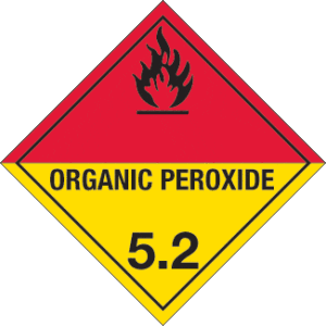 Hazard Class 5.2 - Organic Peroxide, Worded, High-Gloss Label, 500/roll - ICC Canada