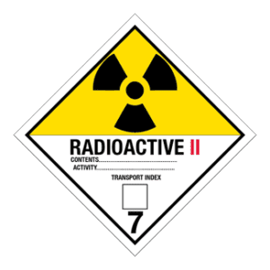 Hazard Class 7 - Radioactive Category II, Worded, High-Gloss Label, 500/roll - ICC Canada