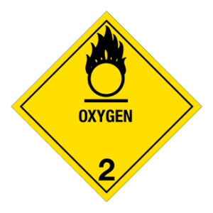 Hazard Class 2.2 (5.1) - Oxygen, Worded, Vinyl Label, 500/roll - ICC Canada