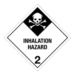 Hazard Class 2.3 - Inhalation Hazard, Worded, Vinyl Label, 500/roll - ICC Canada