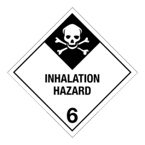 Hazard Class 6.1 - Inhalation Hazard, Worded, Vinyl Label, 500/roll - ICC Canada