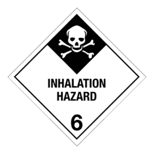 Hazard Class 6.1 - Inhalation Hazard, Worded, Vinyl Label, 500/roll - ICC Canada