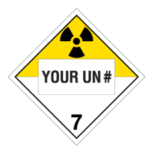Hazard Class 7 - Radioactive Materials Placard, Removable Self-Stick Vinyl, Custom - ICC Canada