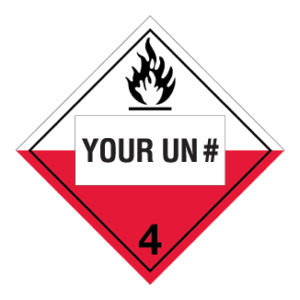 Hazard Class 4.2 - Substances Liable to Spontaneous Combustion, Removable Self-Stick Vinyl, Custom - ICC Canada