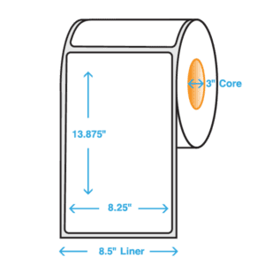 8.3" x 13.9" Polypropylene Label, Matte, 250/roll - ICC Canada