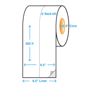 4" x 200' Polypropylene Label, Matte, Continuous Back-Slit Roll - ICC Canada