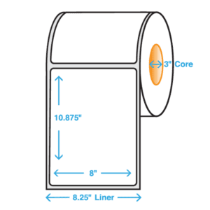 8" x 11" Polypropylene Label, Matte, 300/roll - ICC Canada