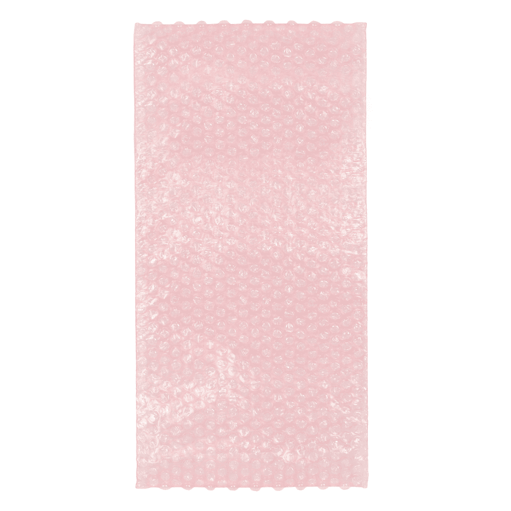 Pink Anti-Static Bubble Wrap 0.5″ - 24″ x 250′ (perforated every 12″)