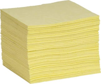 Yellow HazMat SonicBonded Pads, 100/Pack - 15″ x 19″ - ICC Canada