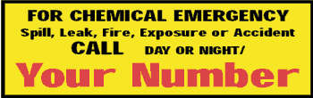 For Chemical Emergency - Spill, Leak, Fire, Exposure or Accident, Call Day or Night [Your Number] - ICC Canada