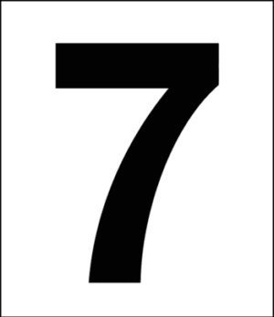Number 7, 3-1/2", Clear Mylar - ICC Canada