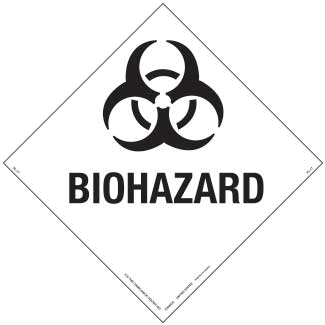 Biohazard Mark, Self-Stick Vinyl, Placard,10.75" x 10.75" - ICC Canada